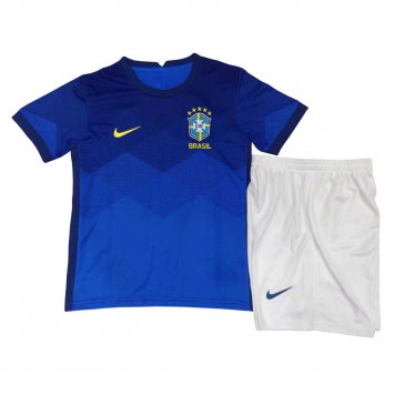 2020 Brazil Away Kids Soccer Kit(Jersey+Shorts) [37912797]