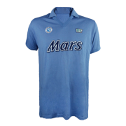 89/90 Napoli Home Blue Retro Soccer Football Kit Men