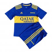 21-22 Boca Juniors Home Soccer Football Shirt + Short Kid