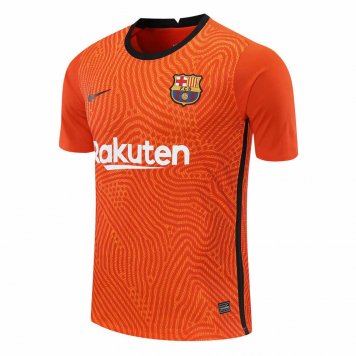 2020/21 Barcelona Goalkeeper Orange Mens Soccer Jersey Replica [2020127144]