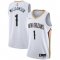 Orleans Pelicans Swingman Jersey White Mens 2022 75 Years Edition