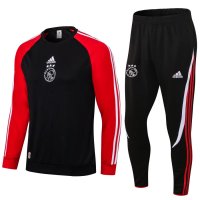 Ajax Soccer Training Suit Black - Red Mens 2021/22