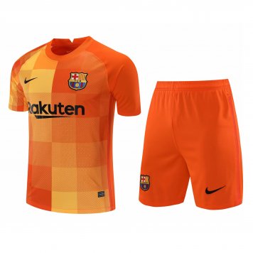 Barcelona Soccer Jersey + Short Replica Goalkeeper Orange Mens 2021/22 [20210720116]