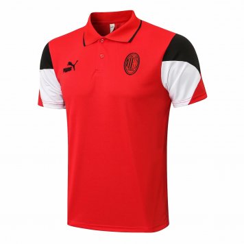 AC Milan Soccer Polo Jersey Red II Mens 2021/22 [20210720105]