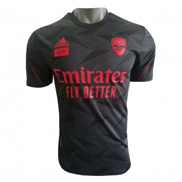 2021 Arsenal x Adidas x 424 Tee Black Soccer Jersey Replica Mens Match [20210614099]