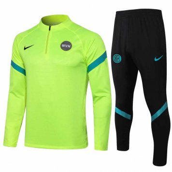 2021/22 Inter Milan Yellow Half Zip Soccer Training Suit Mens [2021050164]