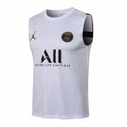 21-22 PSG x Jordan White Soccer Football Singlet Shirt Man