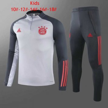 2020/21 Bayern Munich Grey Soccer Training Suit Kids [2020127963]