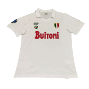 87/88 Napoli Away White Retro Soccer Football Kit Men