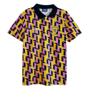 88/89 Scotland Away Yellow&Pink&Blue Retro Soccer Football Kit Men