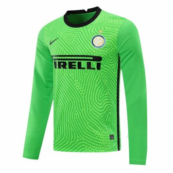 2020/21 Inter Milan Goalkeeper Green Long Sleeve Mens Soccer Jersey Replica [2020127157]