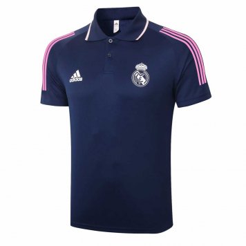 2020/21 Real Madrid Navy Mens Soccer Polo Jersey [20201200115]