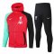 2020/21 Liverpool Hoodie Red Mens Soccer Training Suit(Jacket + Pants)