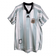 Argentina 1998 World Cup Retro Home Blue&White Men Soccer Football Kit
