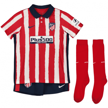 2020/21 Atletico Madrid Home Kids Soccer Kit(Jersey+Shorts+Socks) [8112811]