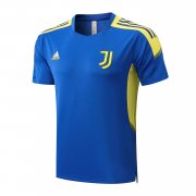 21-22 Juventus Blue Short Soccer Football Training Top Man