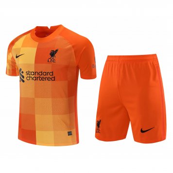 Liverpool Soccer Jersey + Short Replica Goalkeeper Orange Mens 2021/22 [20210720117]