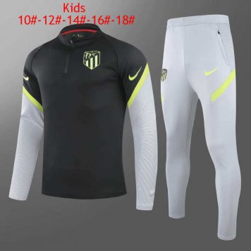 2020/21 Atletico Madrid Black Kids Soccer Training Suit [2020127343]