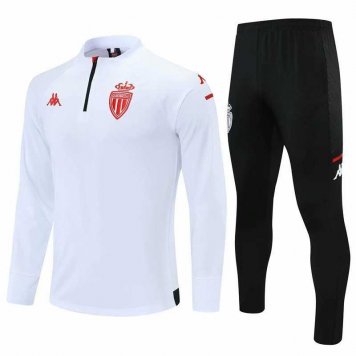 2021/22 AS Monaco White Soccer Training Suit Mens [2020128038]