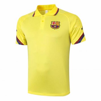 2020/21 Barcelona Yellow Mens Soccer Polo Jersey [39112578]
