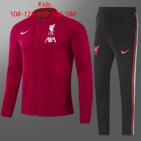 Liverpool Soccer Training Suit Jacket + Pants Burgundy Youth 2021/22