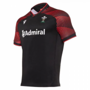 20-21 Wales 7ers Away Black Rugby Soccer Football Kit Man