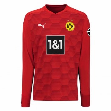 2020/21 Borussia Dortmund Goalkeeper Red LS Mens Soccer Jersey Replica [7813046]