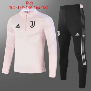 2021/22 Juventus Pink Soccer Training Suit(SweatJersey + Pants) Kids [2021060089]