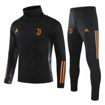 2020/21 Juventus Turtle Neck UCL Black Soccer Training Suit Mens [2020127912]