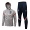 PSG x Jordan Soccer Training Suit Jacket + Pants Hoodie Light Grey Dots Mens 2021/22