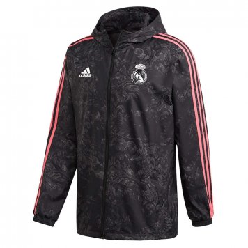 2020/21 Real Madrid Black All Weather Windrunner Soccer Jacket Mens [2020127897]