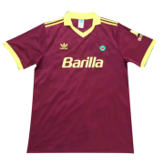 91/92 AS Roma Home Red Retro Soccer Football Kit Men