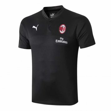 2019/20 AC Milan Black Mens Soccer Polo Jersey [9112458]