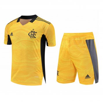 Flamengo Soccer Jersey + Short Replica Goalkeeper Yellow Mens 2021/22 [20210720113]