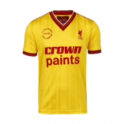 Liverpool 1985-86 Retro Away Yellow Men Soccer Football Kit