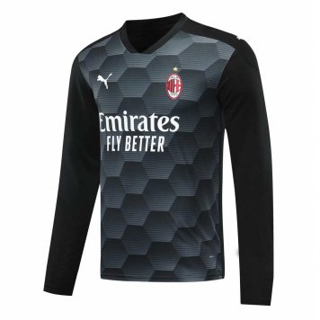 2020/21 AC Milan Goalkeeper Black Long Sleeve Mens Soccer Jersey Replica [2020127169]