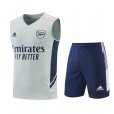 Arsenal Soccer Singlet + Short Replica Light Grey Mens 2022/23
