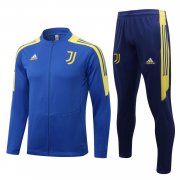 21-22 Juventus Blue - Yellow Soccer Football Training Kit (Jacket + Pants) Man