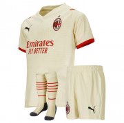 21-22 AC Milan Away Youth Soccer Football Kit (Shirt+Short+Socks)