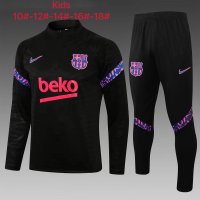 Barcelona Soccer Training Suit Black Youth 2021/22