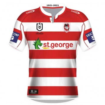1921-2021 Saint George Classic Dragons Retro Heritage Rugby Soccer Jersey Replica Mens [2020128064]