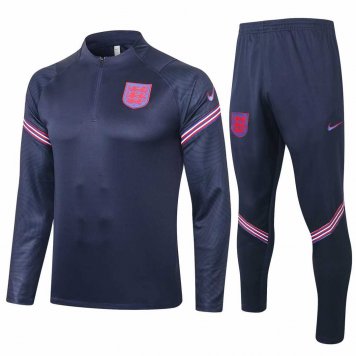 2020/21 England Navy Half Zip Mens Soccer Training Suit(Jacket + Pants) [47012658]