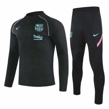 2020/21 Barcelona Black II Mens Soccer Training Suit [2020127599]