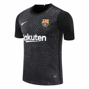 2020/21 Barcelona Goalkeeper Black Mens Soccer Jersey Replica [2020127143]