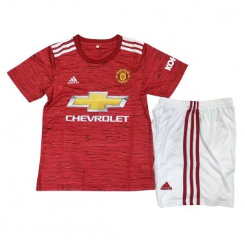 2020/21 Manchester United Home Kids Soccer Kit(Jersey+Shorts) [37912751]