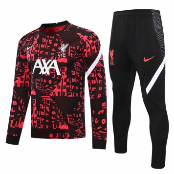 2020/21 Liverpool Red - Black Mens Soccer Training Suit [2020127315]