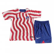 22-23 Atletico Madrid Home Soccer Football Kit ( Top + Short ) Youth