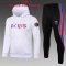 2021/22 PSG x Jordan Hoodie White Soccer Training Suit(SweatJersey + Pants) Kids