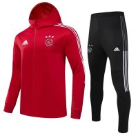 Ajax Soccer Training Suit Jacket + Pants Hoodie Red Men's 2021/22