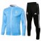 Real Madrid Soccer Training Suit Jacket + Pants Blue Mens 2021/22